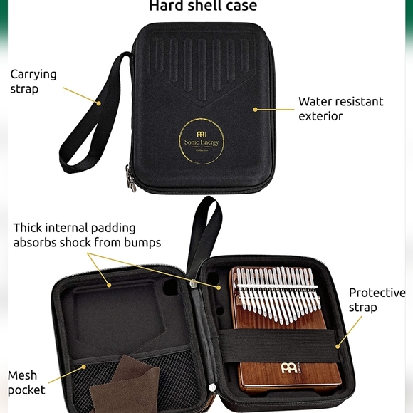 Wah-Wah Kalimba Thumb Piano, 17 Keys — Includes Tuning Hammer and Case — For Med - Picture 5 of 5